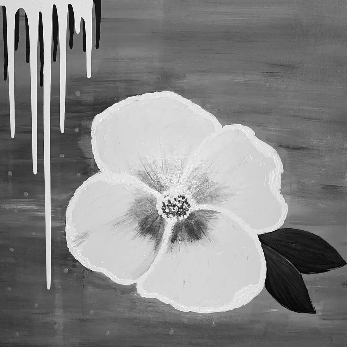 Bloom & Bleed, Acrylic on canvas, by Jennifer Curnuck