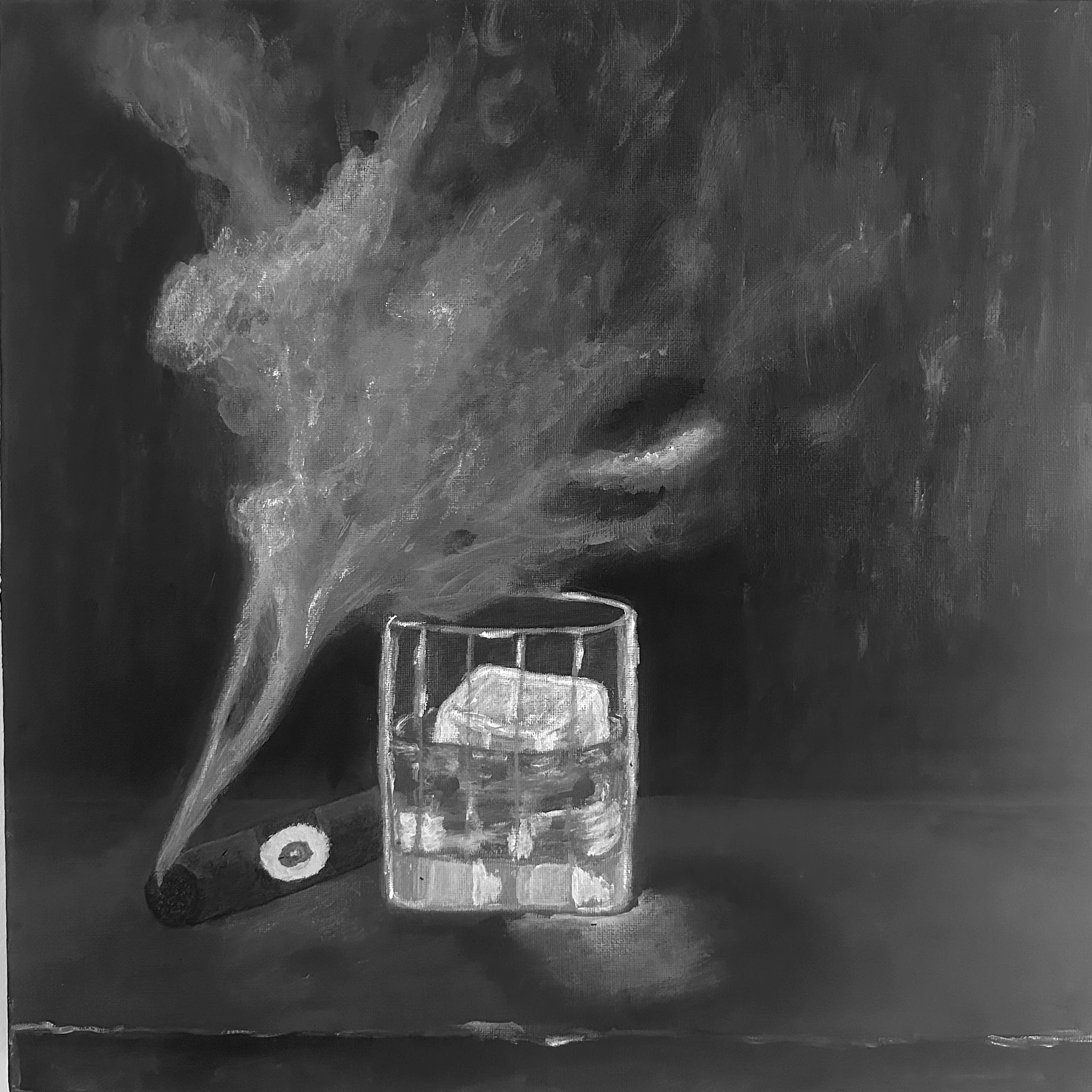 Blue Smoke, Acrylic on canvas, by Jennifer Curnuck