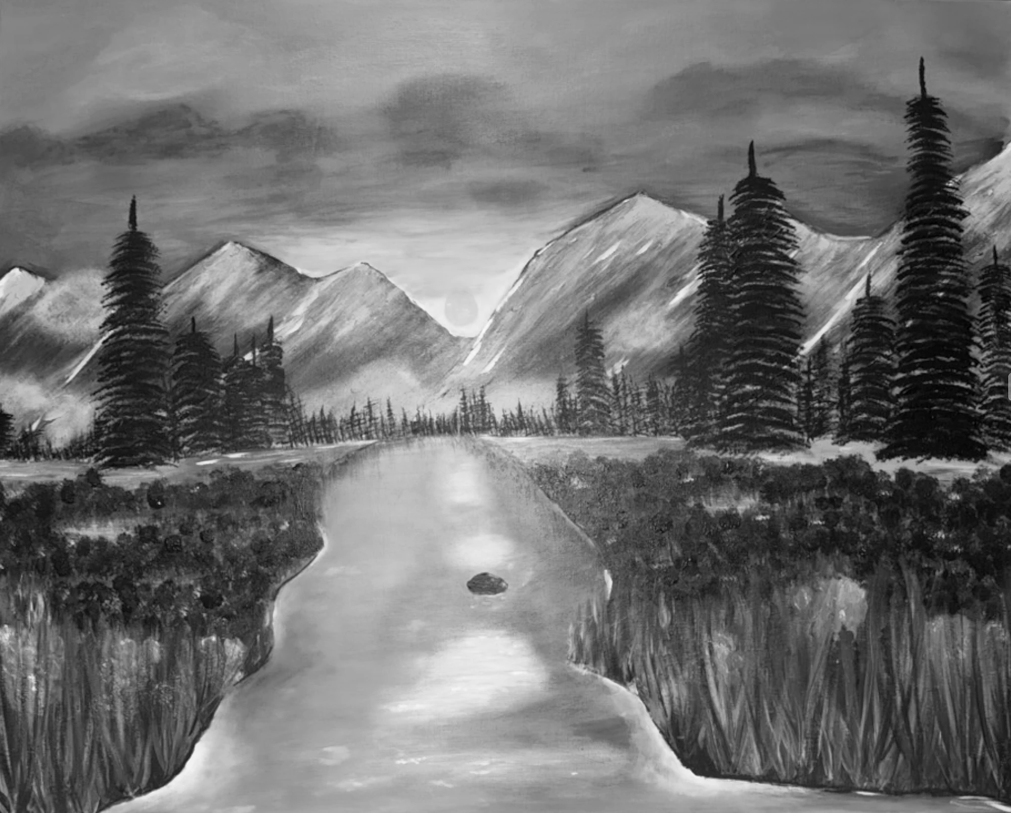 Dawn or Dusk, Acrylic on canvas, by Jennifer Curnuck
