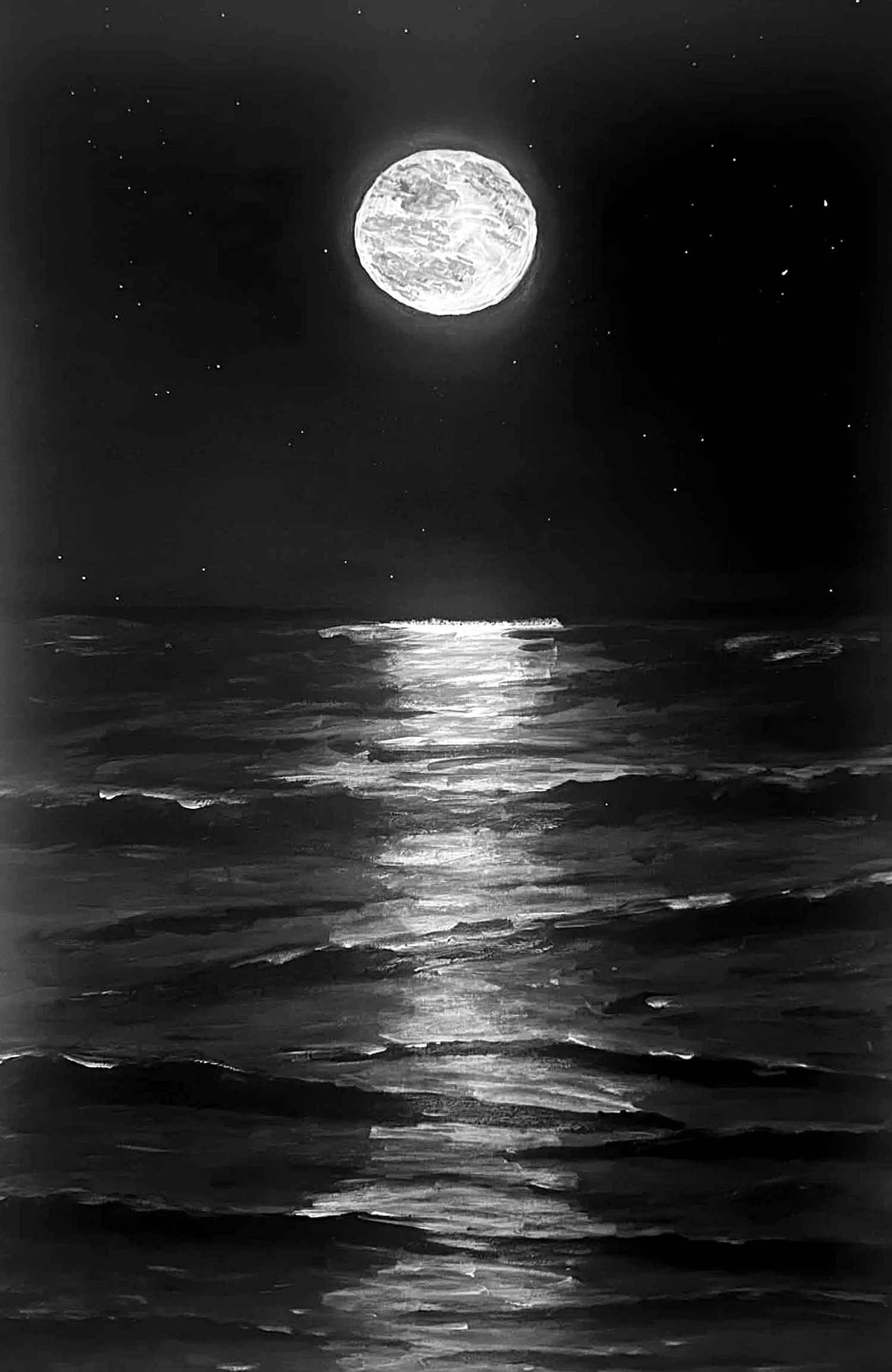 Moonpath, Acrylic on canvas, by Jennifer Curnuck